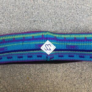 Vintage 80s MERKELY HEADGER Canada Fair Isle 100% Pure Virgin Wool Headband